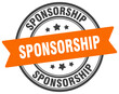 © BHM - sponsorship stamp. sponsorship label on transparent background. round sign