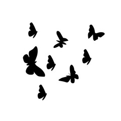 Wall Mural - butterfly vector silhouette