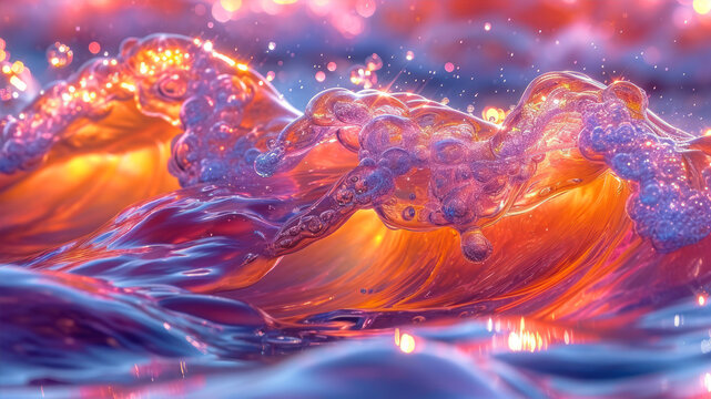 Abstract background with smooth lines and waves