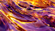 Texture of golden and purple wave metallic background.