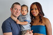 Multiethnic family consisting of a Caucasian father, Brazilian mother, and son