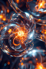 Canvas Print - Groundbreaking Fusion Energy Simulation with 3D Rendering and Cinematic Photographic Style