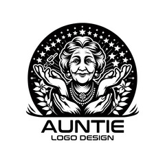 Wall Mural - Auntie Vector Logo Design