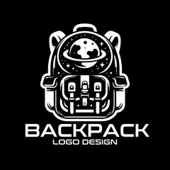 Wall Mural - Backpack Vector Logo Design