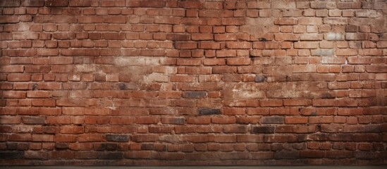 Poster - close view of brick wall with concrete floor