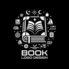 Wall Mural - Book Vector Logo Design