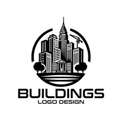 Wall Mural - Buildings Vector Logo Design