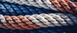 Colorful rope pile close-up