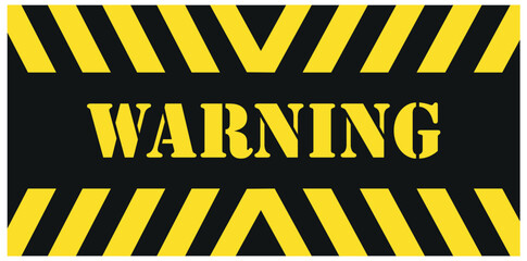 Wall Mural - warning sign, warning text, warning text, traffic lane warning sign