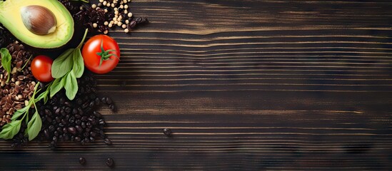 Wall Mural - Various vegetables on wooden table