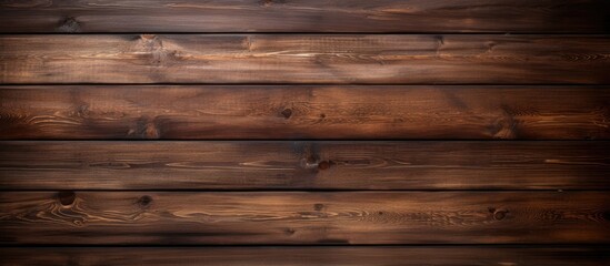 Wall Mural - Close-up of Dark Stained Wooden Wall