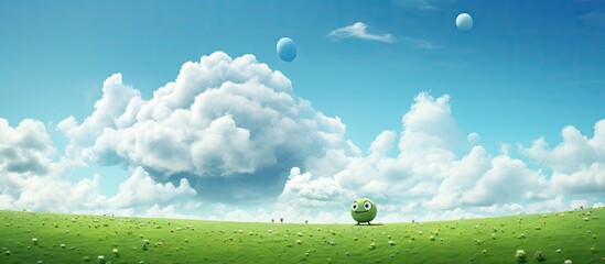 Poster - Green field under clear sky