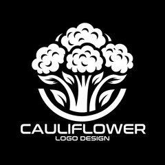 Wall Mural - Cauliflower Vector Logo Design