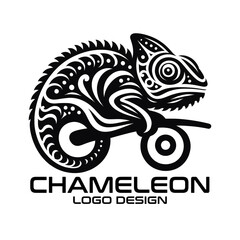 Wall Mural - Chameleon Vector Logo Design