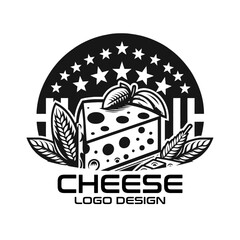 Canvas Print - Cheese Vector Logo Design