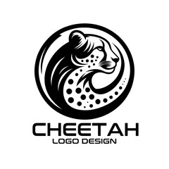 Wall Mural - Cheetah Vector Logo Design