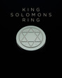 Seal of Solomon inscribed magic ring brass iron king Solomon's ring black magic Islamic djinn folklore 3d illustration render digital rendering	