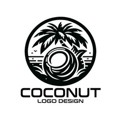 Wall Mural - Coconut Vector Logo Design