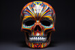 Mexican skull painted with geometric patterns сreated with Generative Ai