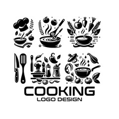 Canvas Print - Cooking Vector Logo Design