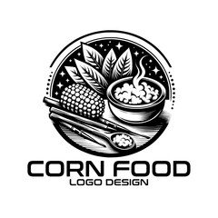 Wall Mural - Corn Food Vector Logo Design