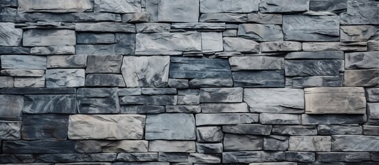 Wall Mural - Detailed view of monochrome brick wall