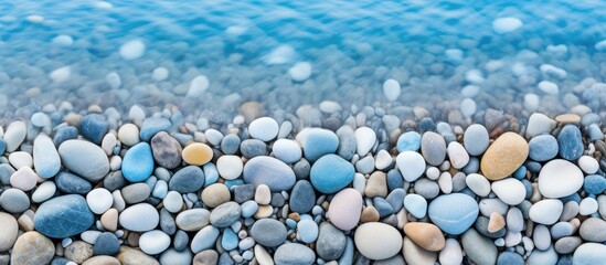 Wall Mural - Rocky shore and sea close-up