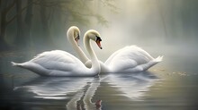 Two Swans On The Lake