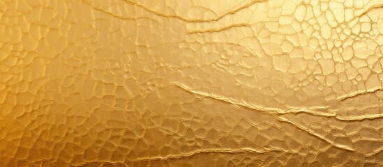 Wall Mural - Close-up of textured gold wall with wavy design