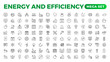 © artnazu - Set of Energy & Ecology line icons set. outline with editable stroke collection. Includes Eco Home, Nuclear Energy, Power Plant, Solar Energy.Simple set about energy efficiency and saving.