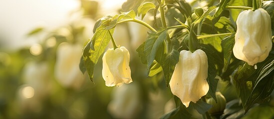 Sticker - Many white blooms on plant under sun