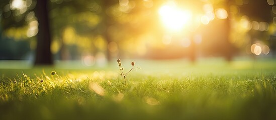 Canvas Print - Sunlight filtering through trees in a park