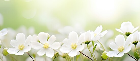 Canvas Print - Many white blooms in grass