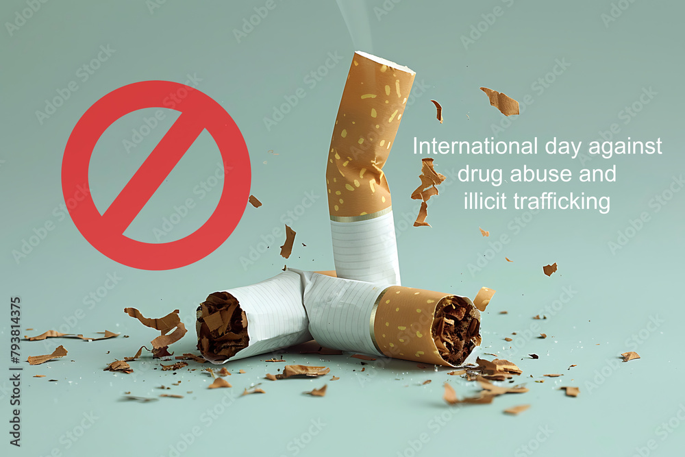 International day against drug abuse and illicit trafficking banner ...