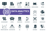 Fototapeta Nowy Jork - Data analytics set. Creative icons.