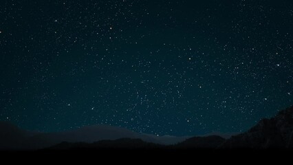 Wall Mural - mountain. backgrounds night sky with stars and moon and clouds.