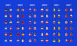 European Football Championship 2024 in Germany. Groups and matches. Match schedule table by a groups. Vector illustration