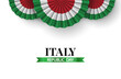 Republic Day Italy. Celebration banner. Cockade. Vector Illustration
