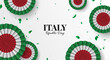 Republic Day Italy. Celebration banner. Cockade. Vector Illustration
