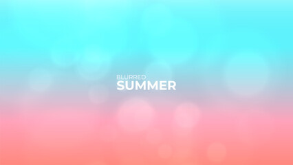 Fototapete - Summertime colors. Blurred background with soft color gradients for Summer season creative graphic design. Vector illustration.