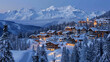 Courchevel ski resort in Alps mountains France