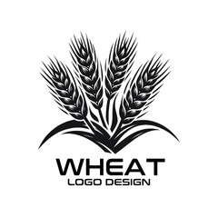 Wall Mural - Wheat Vector Logo Design