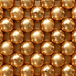Fondo con detalle y textura de multitud de esferas de oro brillante