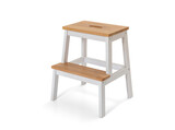 Fototapeta Młodzieżowe - Modern step stool -Wood ladder isolated on white background, including clipping path