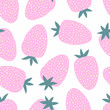 Seamless pattern with Strawberry. Modern abstract design for wrapping paper, cover, fabric, wallpaper.