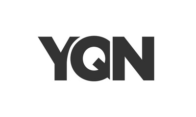 Poster - YQN logo design template with strong and modern bold text. Initial based vector logotype featuring simple and minimal typography. Trendy company identity.