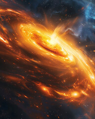 Wall Mural - stunning illustration of a massive black hole in outer space