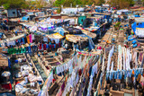 Fototapeta  - Dhobi Ghat open air laundry, Mumbai