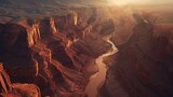 Fototapeta  - A brown canyon landscape