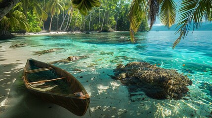 A tropical beach panorama